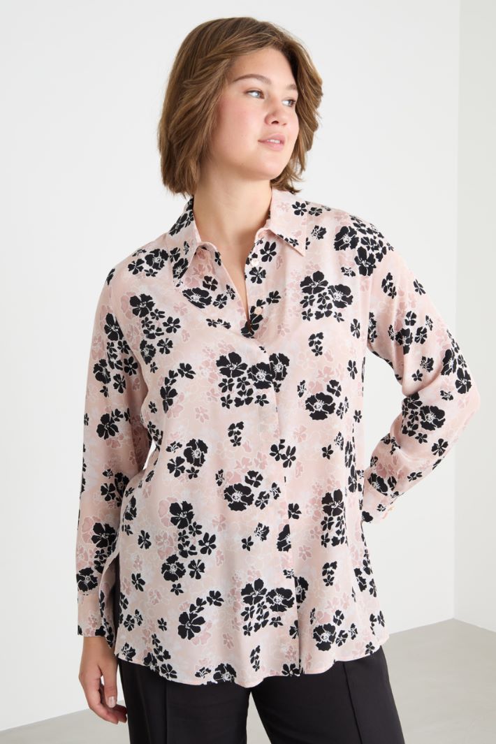 Printed crepe de chine blouse Intrend - 2