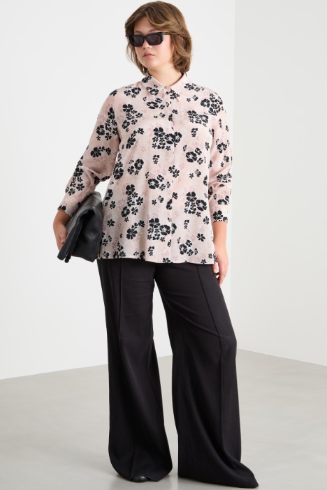 Printed crepe de chine blouse Intrend