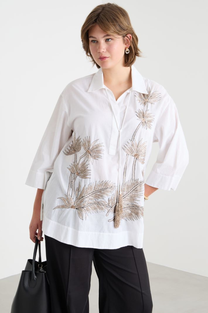 Embroidered voile blouse Intrend - 2