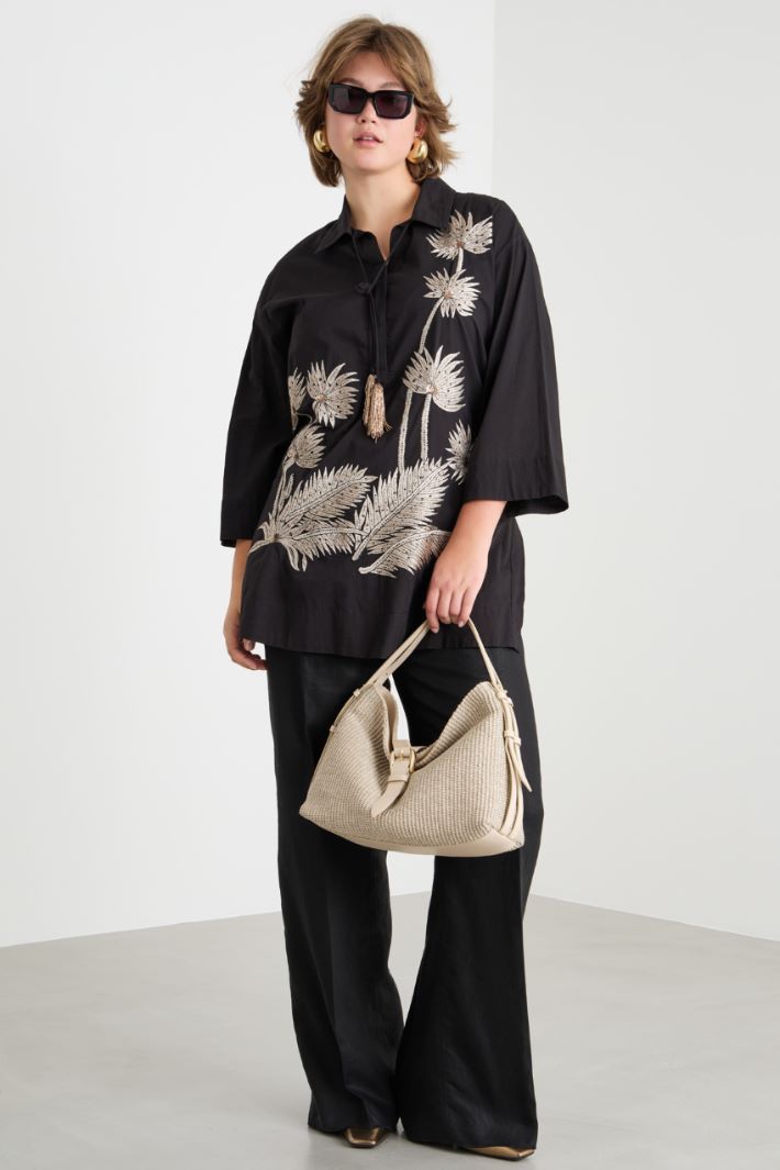 Embroidered voile blouse Intrend