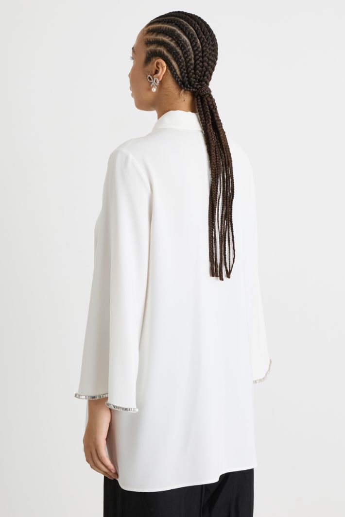 Rhinestone-embellished cady tunic Intrend - 4