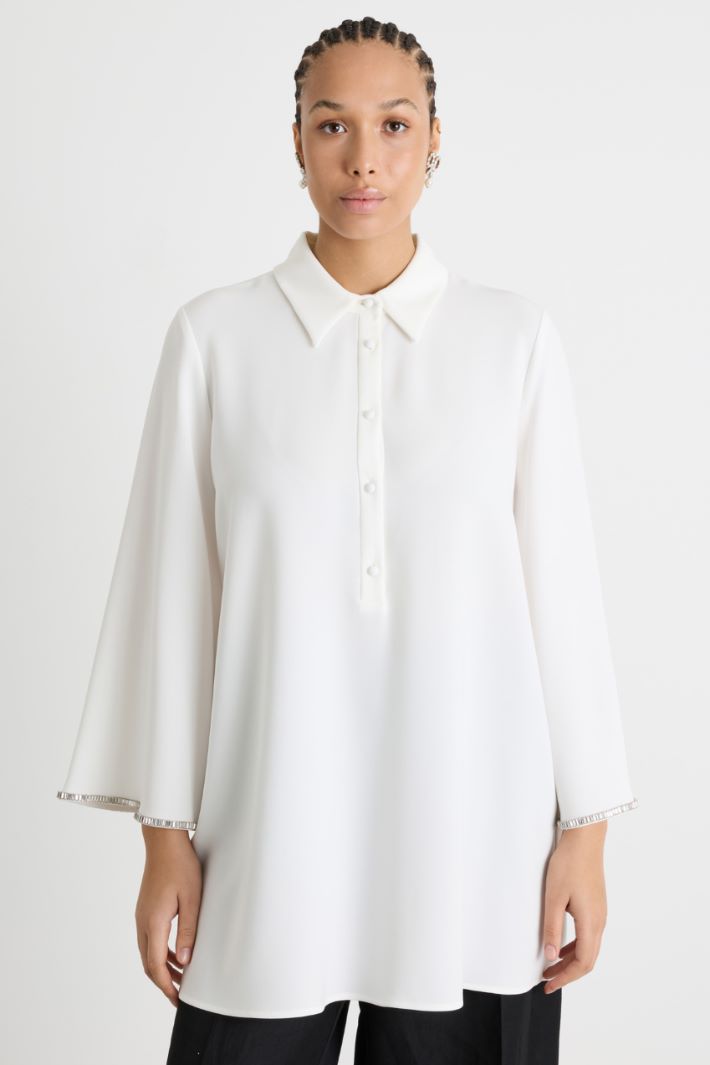 Rhinestone-embellished cady tunic Intrend - 2