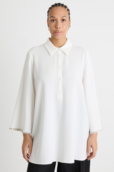 Rhinestone-embellished cady tunic Intrend