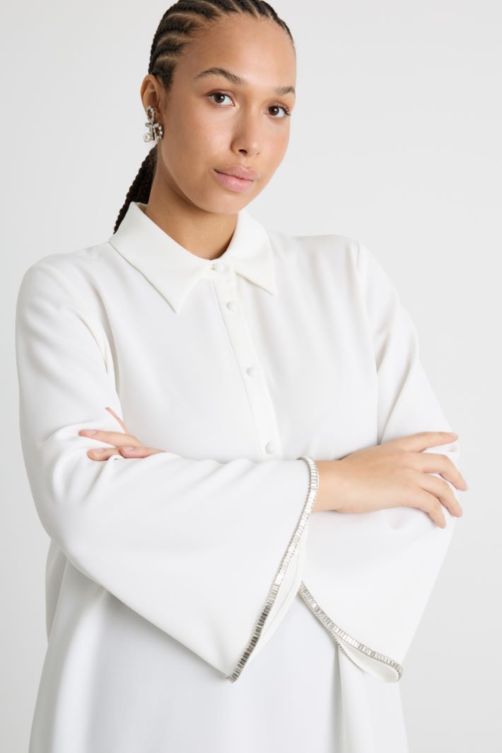 Rhinestone-embellished cady tunic Intrend - 3