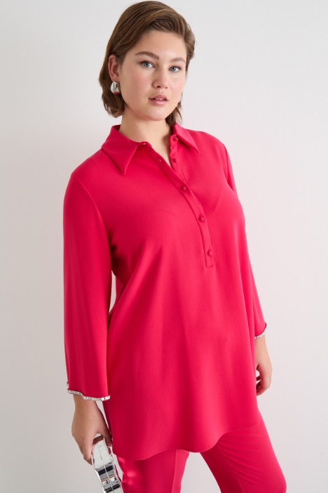 Rhinestone-embellished cady tunic Intrend