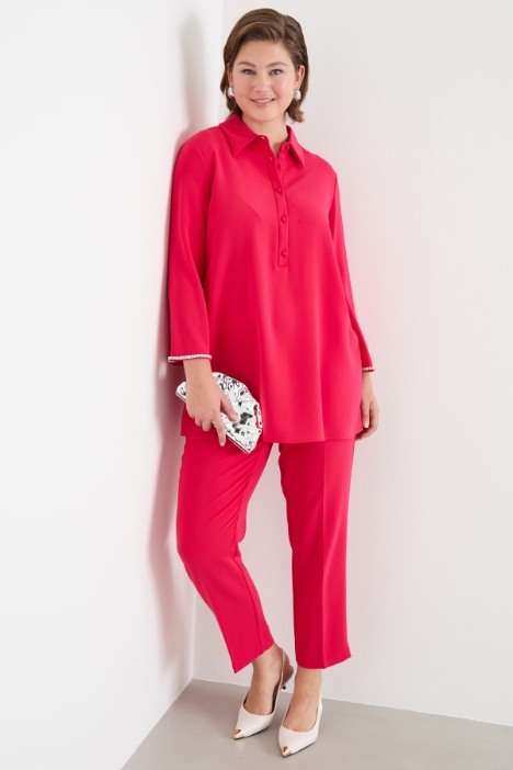 Rhinestone-embellished cady tunic Intrend