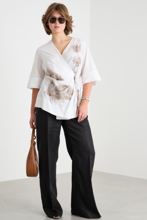 Embroidered voile blouse Intrend