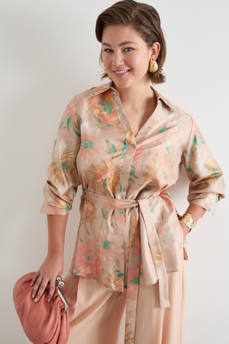 Silk twill tunic Intrend