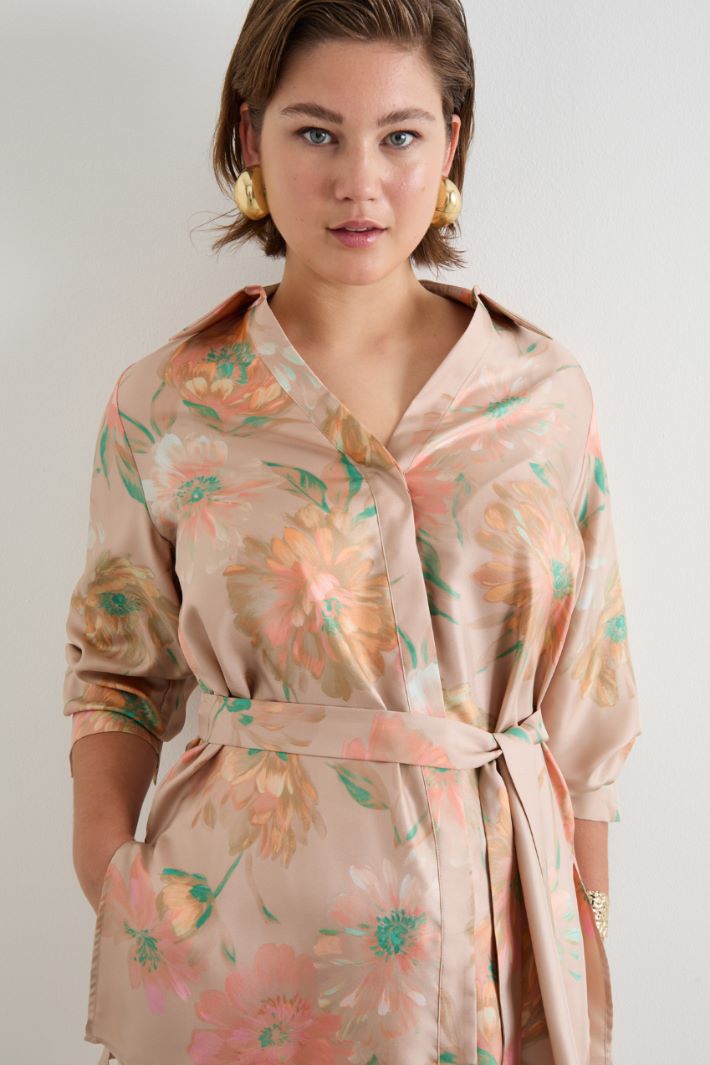 Silk twill tunic Intrend - 3