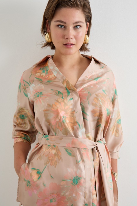 Casacca in twill di seta