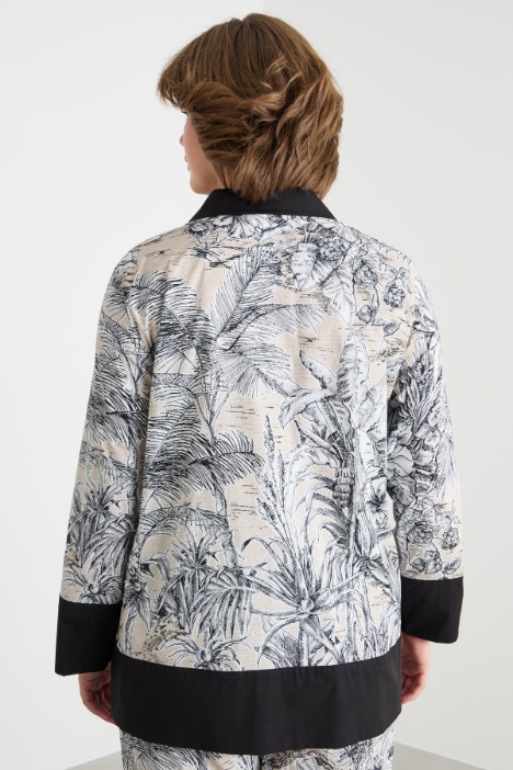 Blusa de popelina estampada