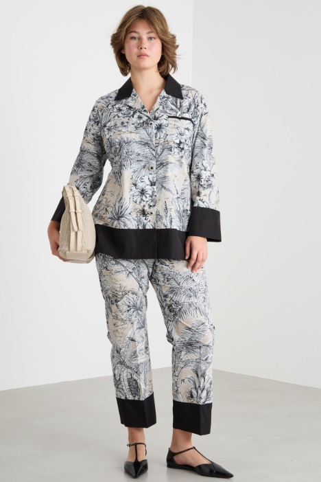 Casacca in popeline stampato Intrend