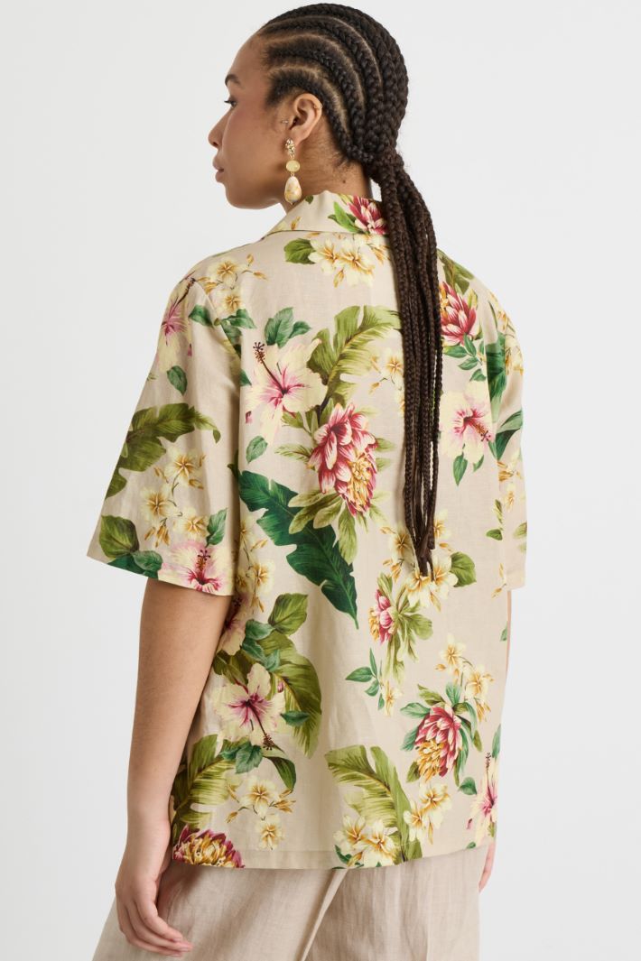 Casacca in tela con stampa floreale Intrend - 4