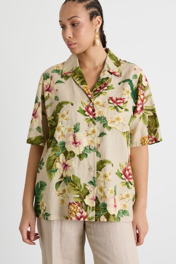 Casacca in tela con stampa floreale Intrend - 2