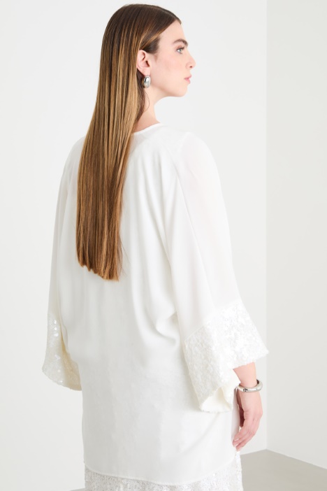 Casacca in cady e paillettes