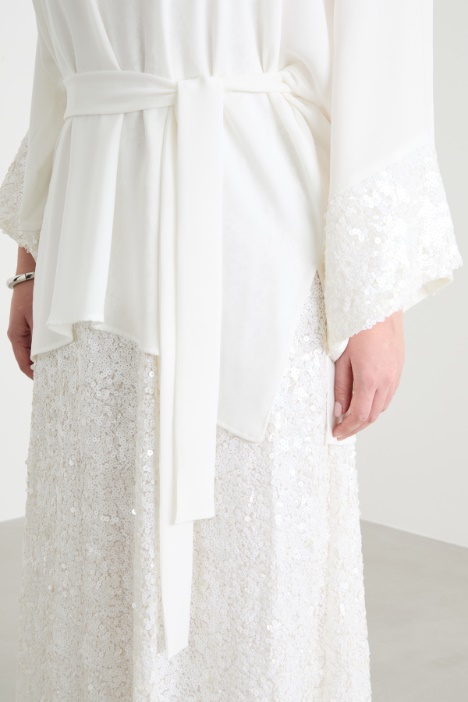 Casacca in cady e paillettes