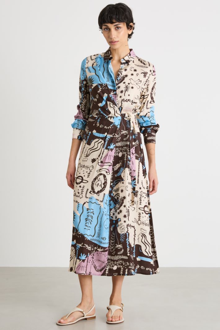 Flowing shirt dress Intrend - 2