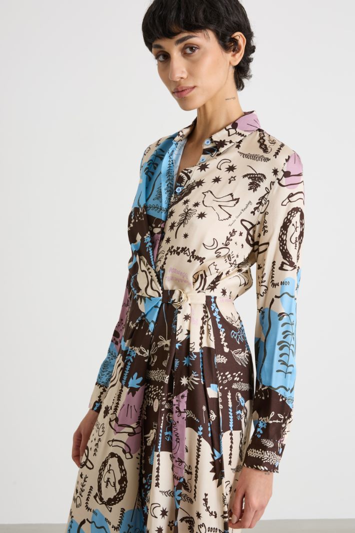 Flowing shirt dress Intrend - 3