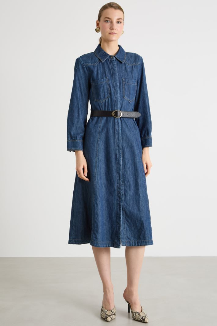 Denim Chemisier Dress Intrend