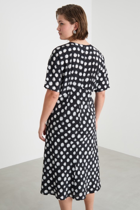 Abito midi drappeggiato