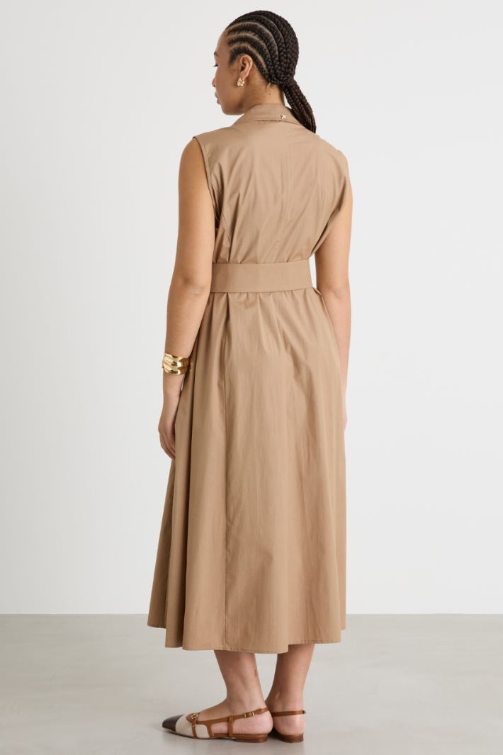 Double-Breasted Poplin Trench Dress Intrend - 4