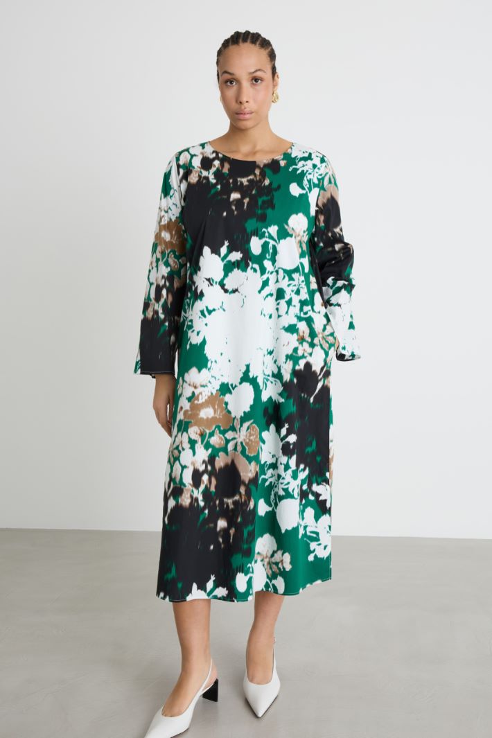 Abito in popeline con maniche svasate Intrend - 2