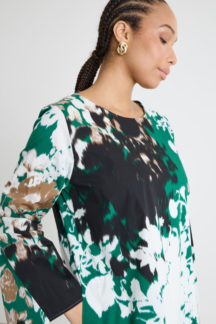 Abito in popeline con maniche svasate Intrend - 3