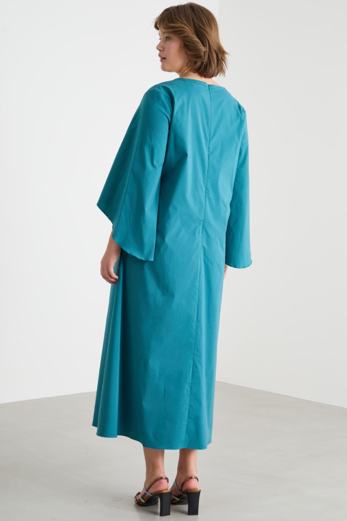 Poplin dress with flared sleeves Intrend - 4