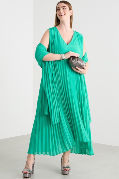 Pleated georgette dress Intrend