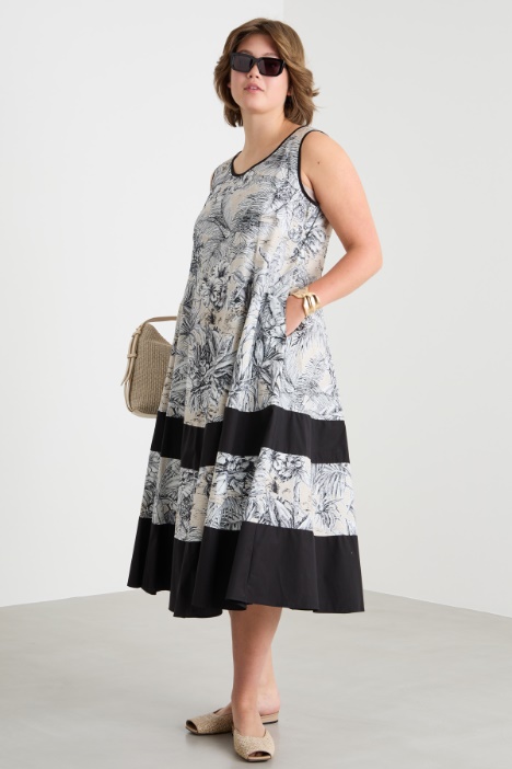 Abito in popeline stampato