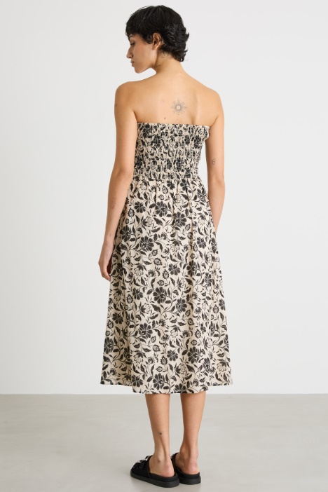 Abito bustier stampato