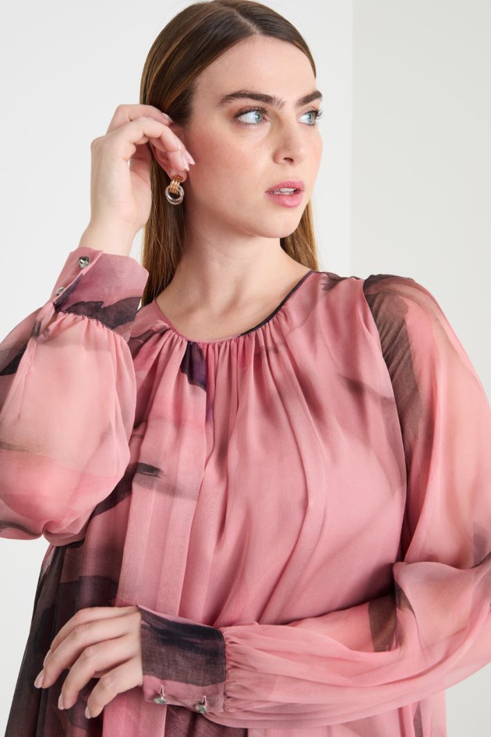 Flowing printed georgette dress Intrend - 3