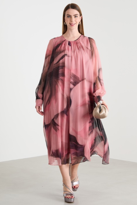 Flowing printed georgette dress Intrend