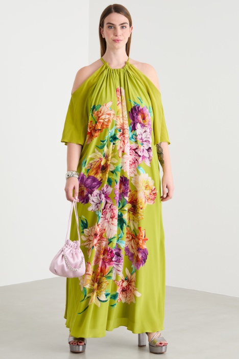 Wide-fit silk crepe de chine dress Intrend