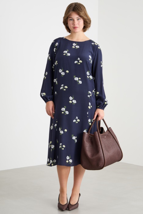 Abito midi con scollo a V sul retro