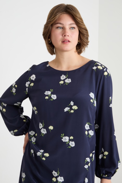 Abito midi con scollo a V sul retro