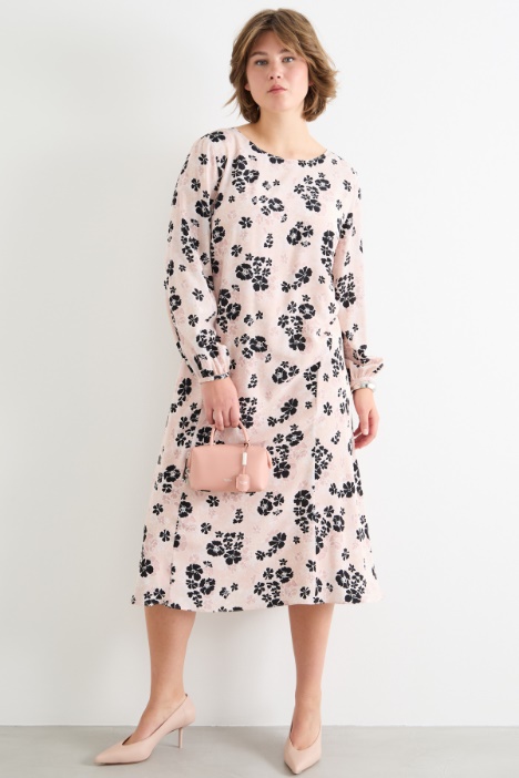 Abito midi con scollo a V sul retro