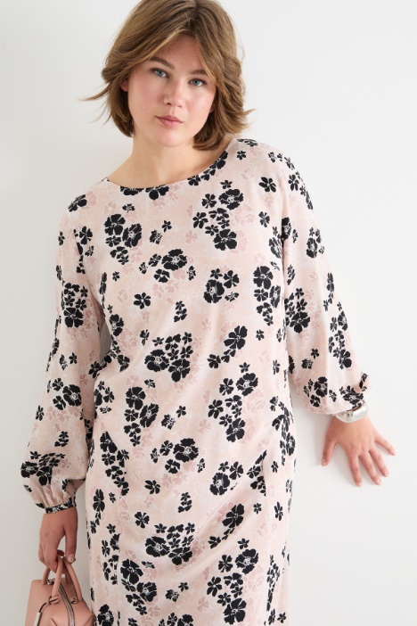 Abito midi con scollo a V sul retro