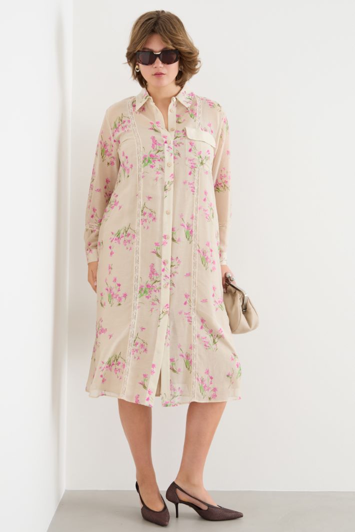 Printed voile dress Intrend