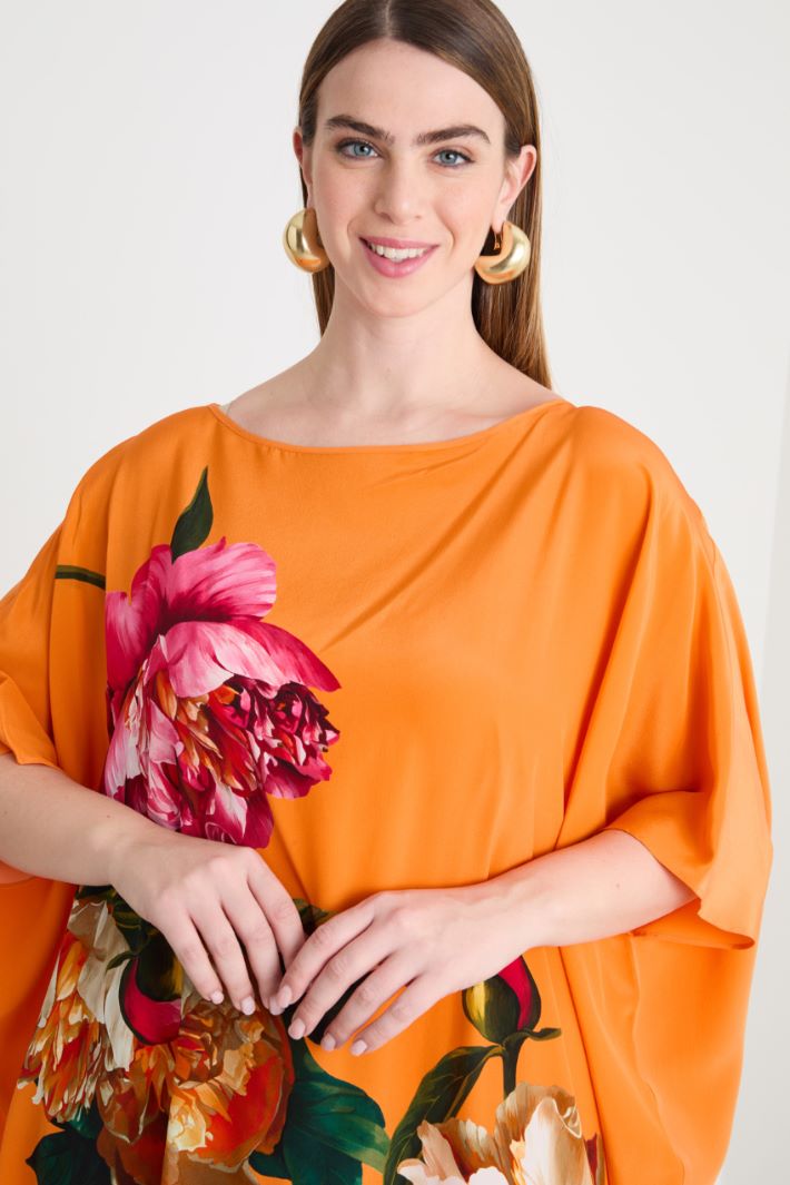 Crepe de chine kaftan dress Intrend - 3