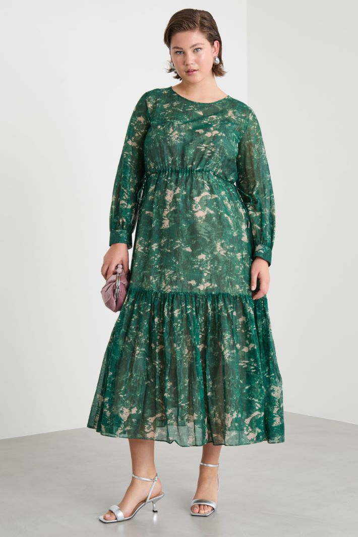 Drawstring voile dress Intrend