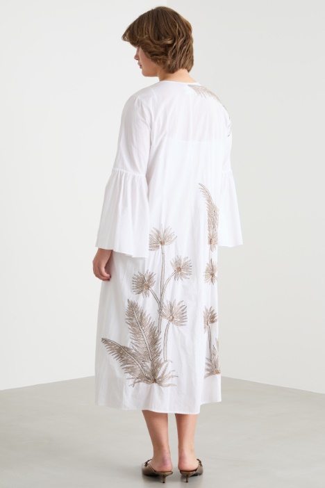 Abito in voile di cotone ricamato