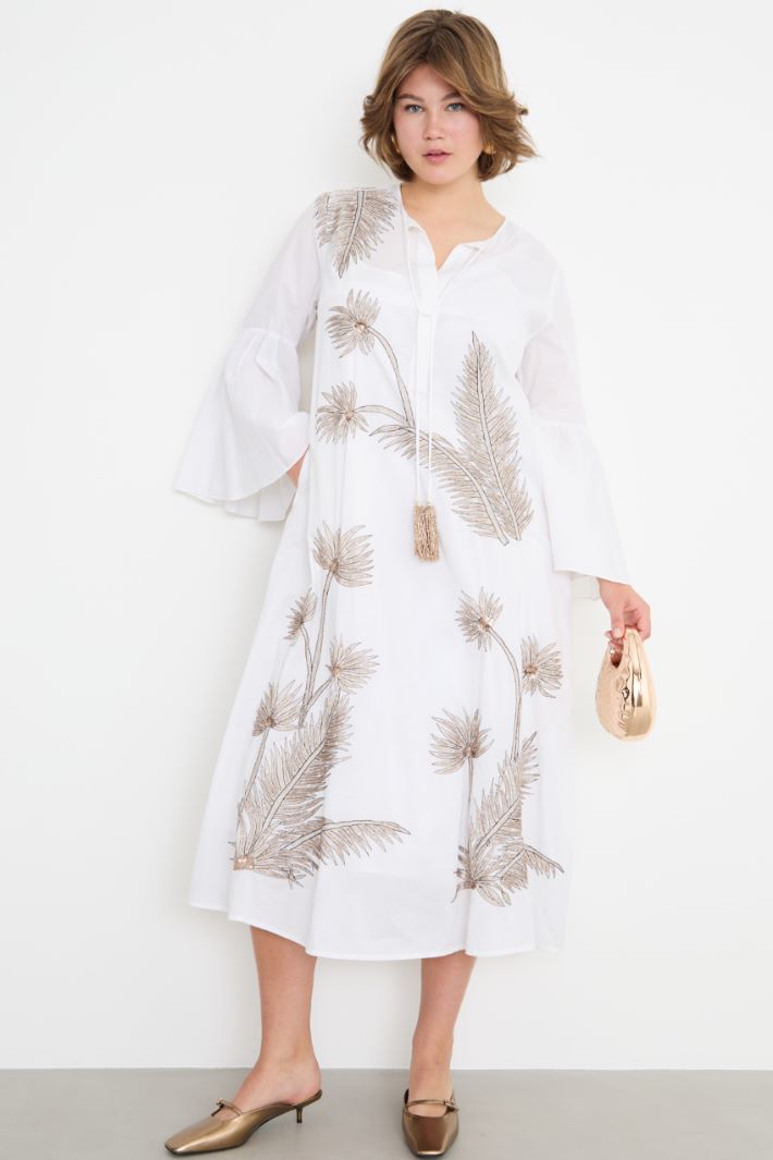 Embroidered cotton voile dress Intrend - 2