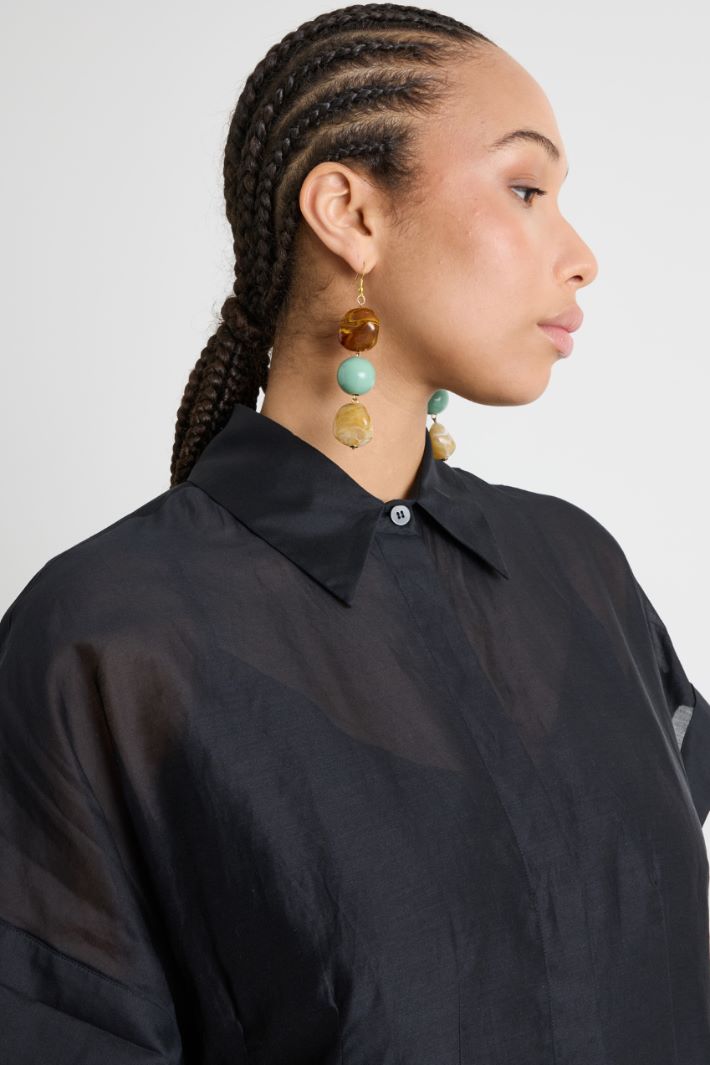 Abito chemisier in voile con maniche corte Intrend - 3