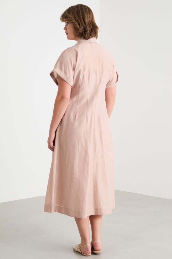 Abito chemisier in voile con maniche corte Intrend - 4