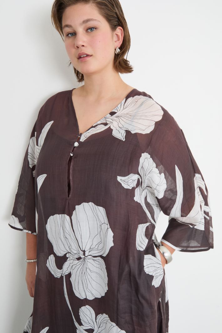 Floral ramie dress Intrend - 3