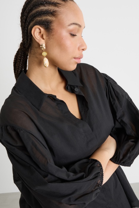 Casacca in voile con manica balloon