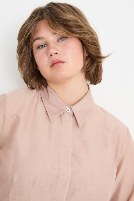 Blusa aderente in voile