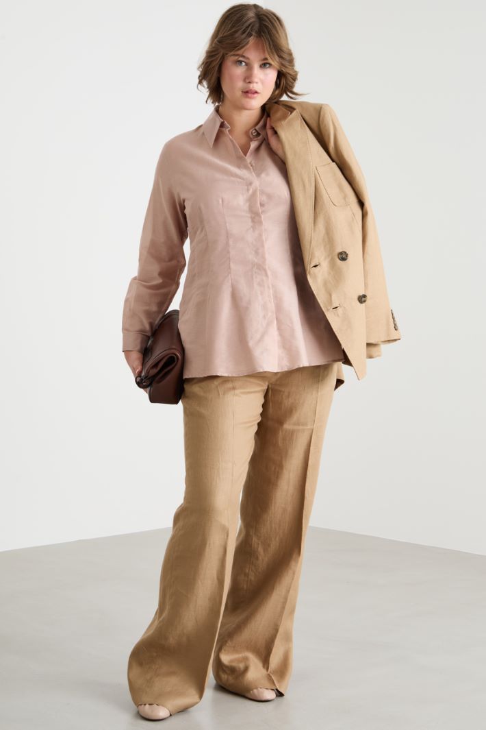 Blusa aderente in voile Intrend