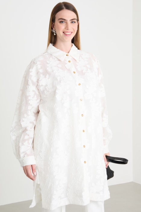 Floral fil coupé tunic Intrend